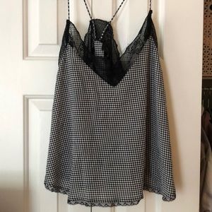 Black and white cami top